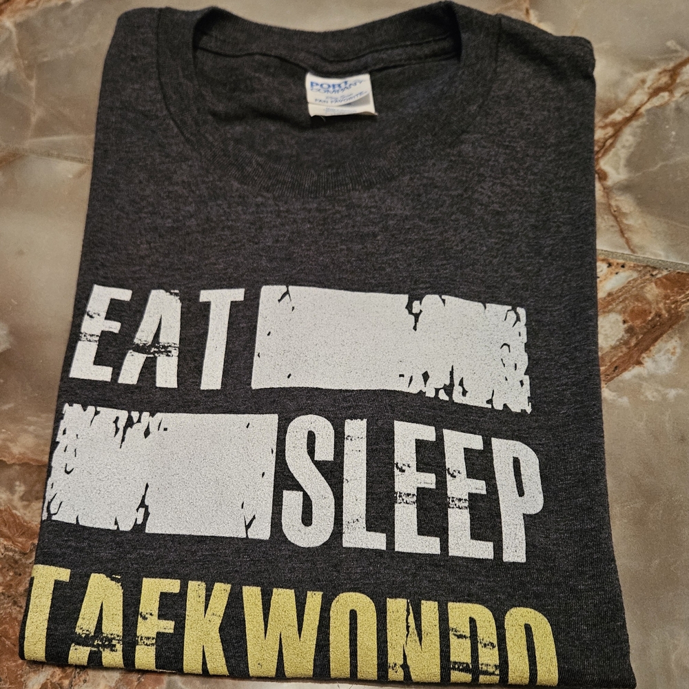 Port and Company Gray Taekwondo Tee